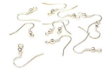 Plain Silver Earwires Sold by the Gross 144 Pieces 3/4"