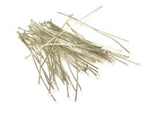 Silver Headpin Sold by the Bag of 100 Headpins