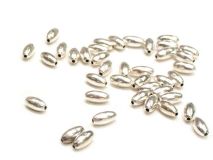 Rice 3/8" Silver Melon Bead Bag of Appx. 1,000 Beads