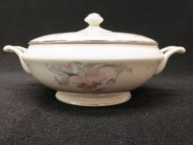 Warwick China #9572 Silver Poppy 11-1/2" Covered Vegetable Dish 1887-1892 Era 