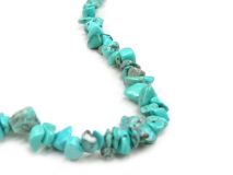 Turquoise Dyed Howlite 36" Stone Chip Bead Strands A Quality