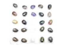 Stone Eggs 1 1/4"L x 3/4"W Robin Egg Size Set of 25 