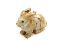 Agate Stone Rabbit Figurine Statues 1 1/8"