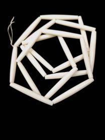 1 1/2" Thin Hairpipe Bone Beads By the Strand of 20 Beads