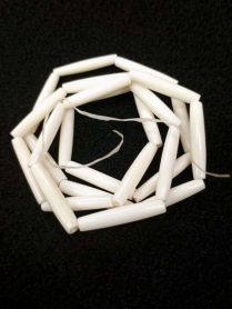 1" Thin Hairpipe Bone Beads By the Strand of 25 Beads