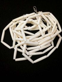 1" Thin Hairpipe Bone Beads By the Bag of 100