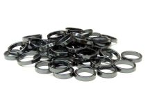 Flat Thin Style Hematite Stone Rings Assorted Sizes