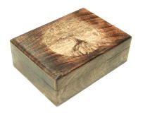 Carved Tree of Life Wooden Keepsake Box 7" x 5"