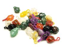 Cloth Net Wrapped Stone Pendants
