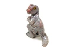 Tyrannosaurus T-Rex Agate Stone Dinosaur Figurine Statue 1-1/2"