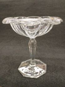 Elusive Antique Westmoreland 7-1/8" Crystal 1776 Colonial Tall Sweetmeat Rolled Edge Compote 1930's Era