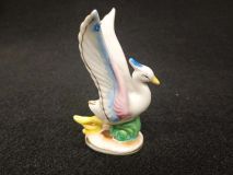 Porcelain 3-1/2" White Heron Figurine 1945-1952 Occupied Japan Era