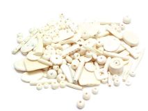 Off White Natural Assorted Sizes and Shapes of Buffalo Bone Beads by the Kilo apx 1600 pieces 