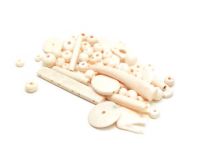 Off White Natural Assorted Sizes and Shapes of Buffalo Bone Beads by the Ounce