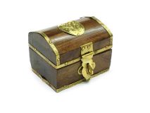 Treasure Chest Trinket Wooden Box 2 1/2"