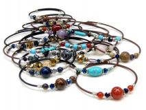 Assorted Beaded Memory Wire Bracelets