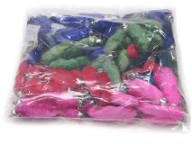 Dyed Lucky Rabbit Foot Key Chains Bag of 100