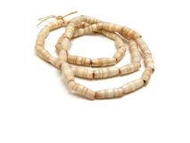 Carved Rice 3/8" Antique Stained Bone Hairpipe Beads By The Strand Of 36 Beads