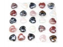 Stone Heart Set Of 25 Assorted Types Of Stone 1 1/8"