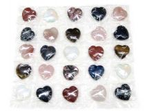 Stone Heart 1 1/2" Set Of 25 Assorted Types Of Stone